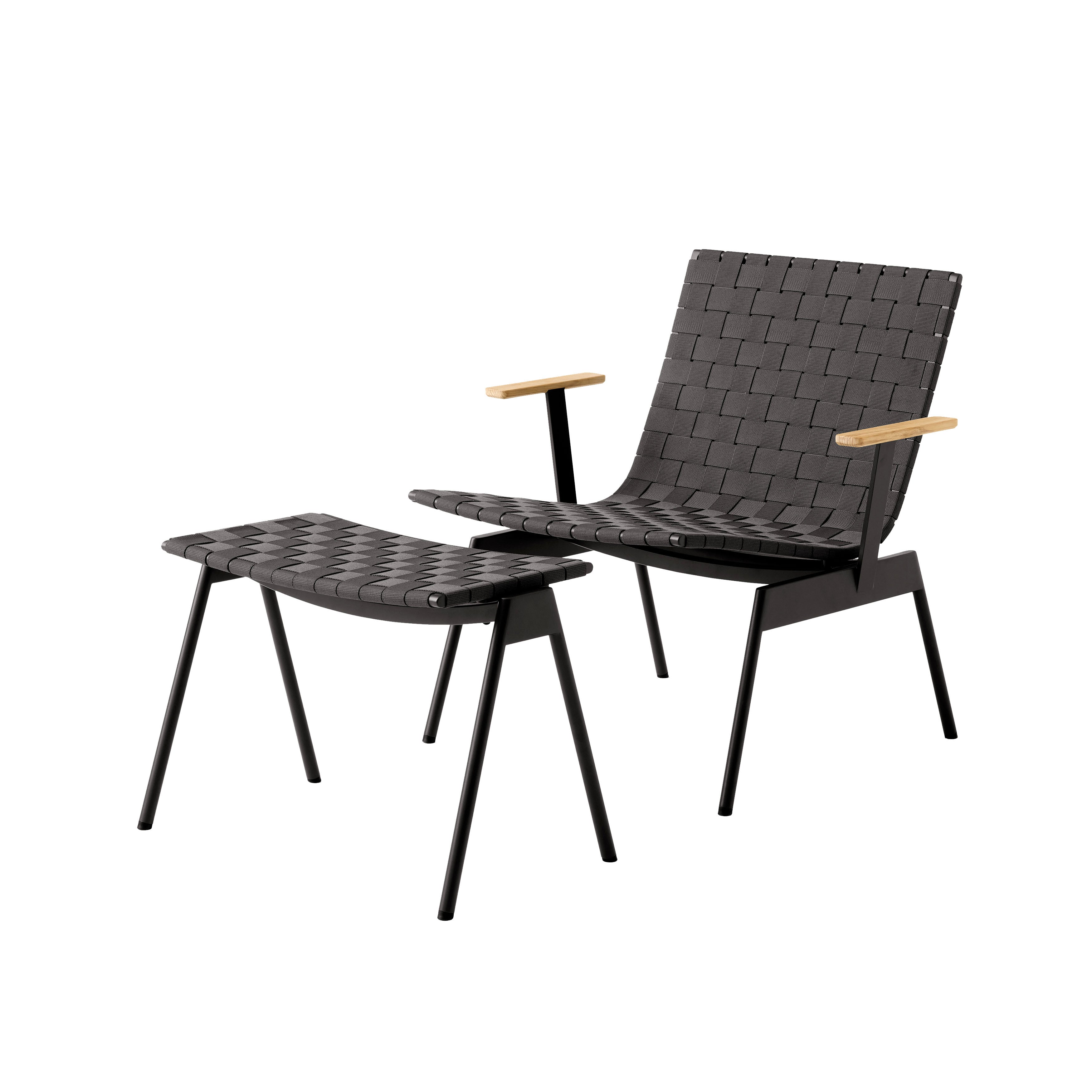 Ville AV46 Outdoor Stacking Footstool: Warm Black