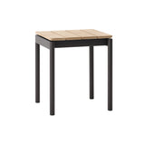 Ville AV47 Outdoor Stacking Footstool: Warm Black + Without Seat Pad