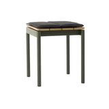 Ville AV47 Outdoor Stacking Footstool: Bronze Green + With Heritage Char Seat Pad