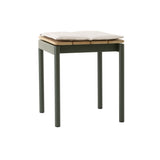 Ville AV47 Outdoor Stacking Footstool: Bronze Green + With Heritage Papyrus