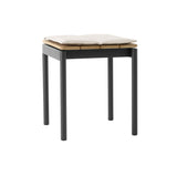 Ville AV47 Outdoor Stacking Footstool: Warm Black + With Heritage Papyrus