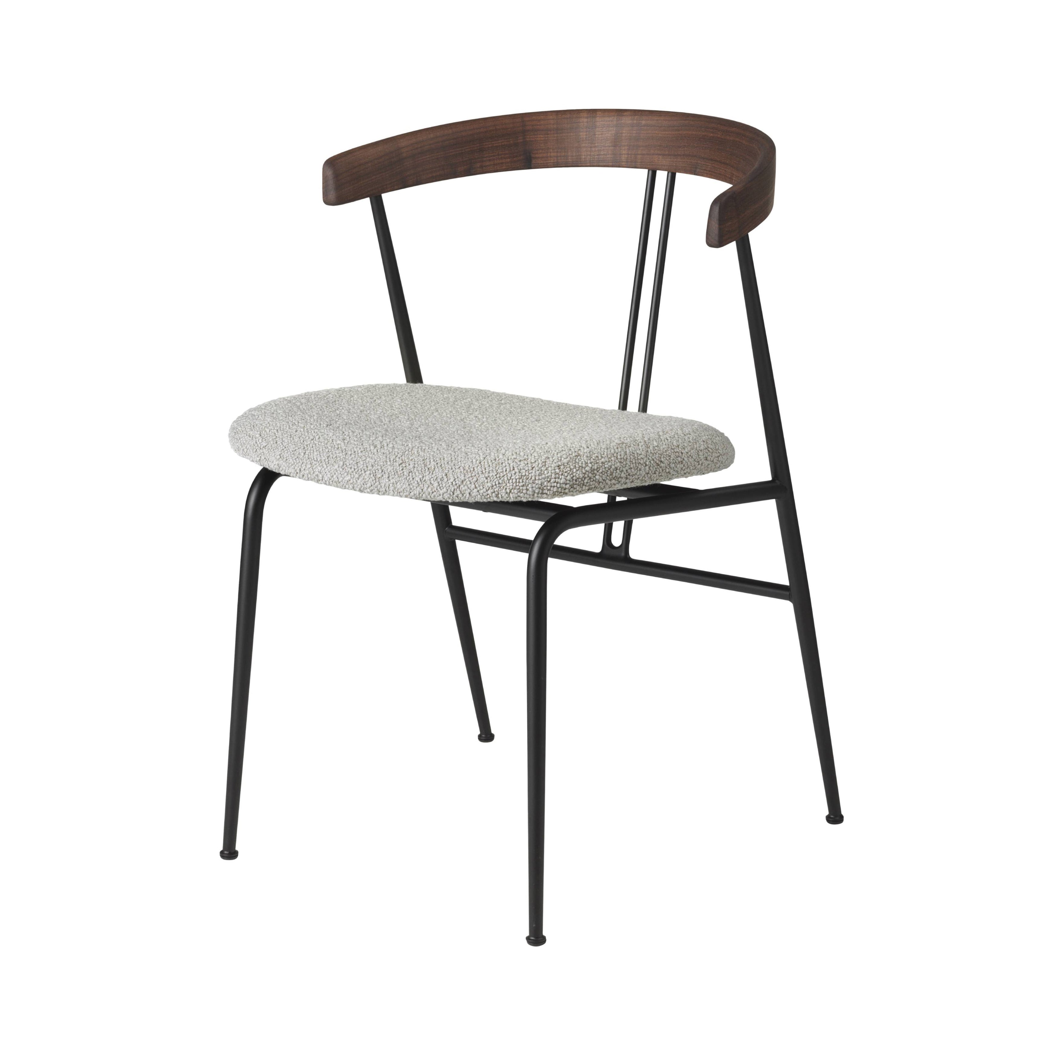 Violin Dining Chair: Seat Upholstered + Oiled American Walnut