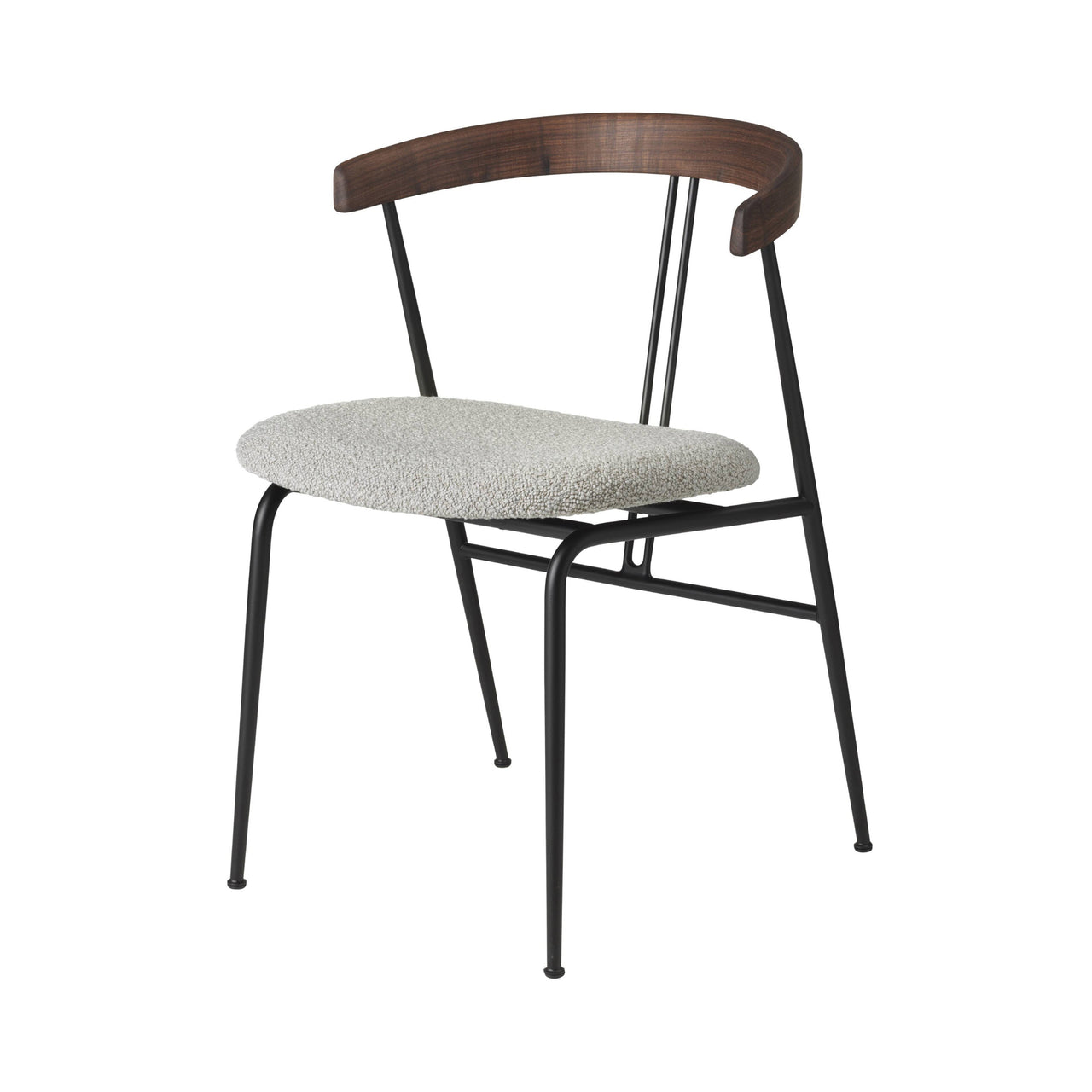 Violin Dining Chair: Seat Upholstered + Oiled American Walnut