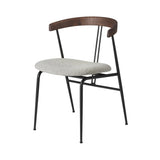 Violin Dining Chair: Seat Upholstered + Oiled American Walnut