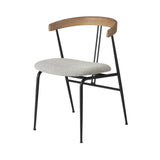 Violin Dining Chair: Seat Upholstered + Oiled Oak