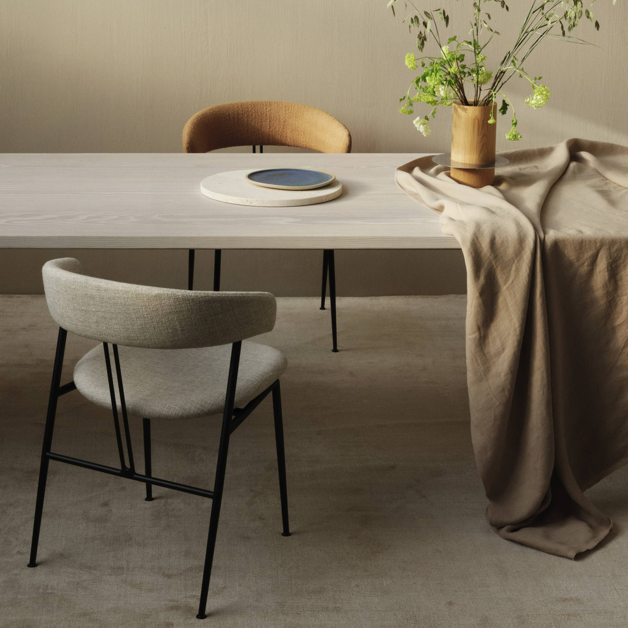 Violin Dining Chair: Fully Upholstered + LS