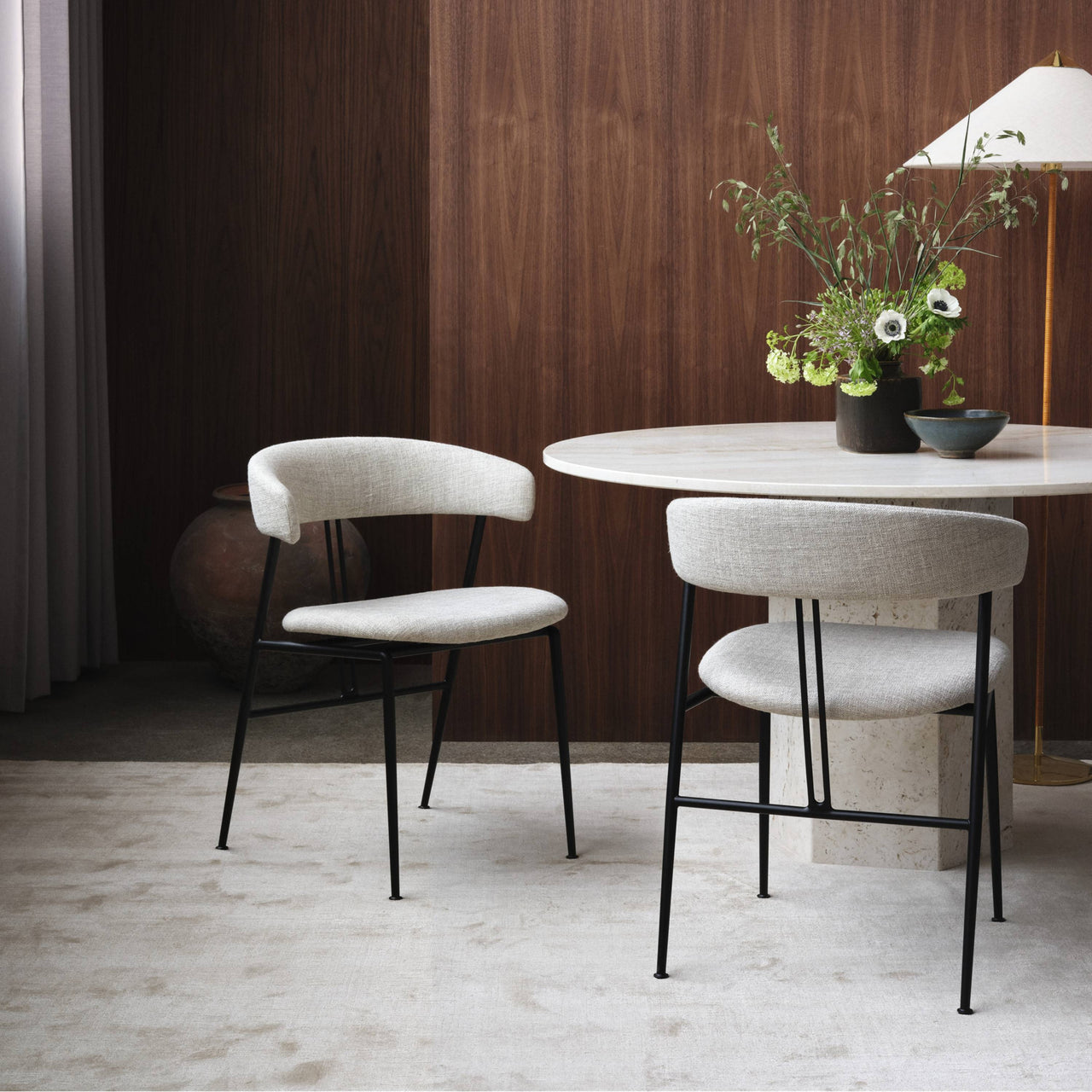 Violin Dining Chair: Fully Upholstered + LS