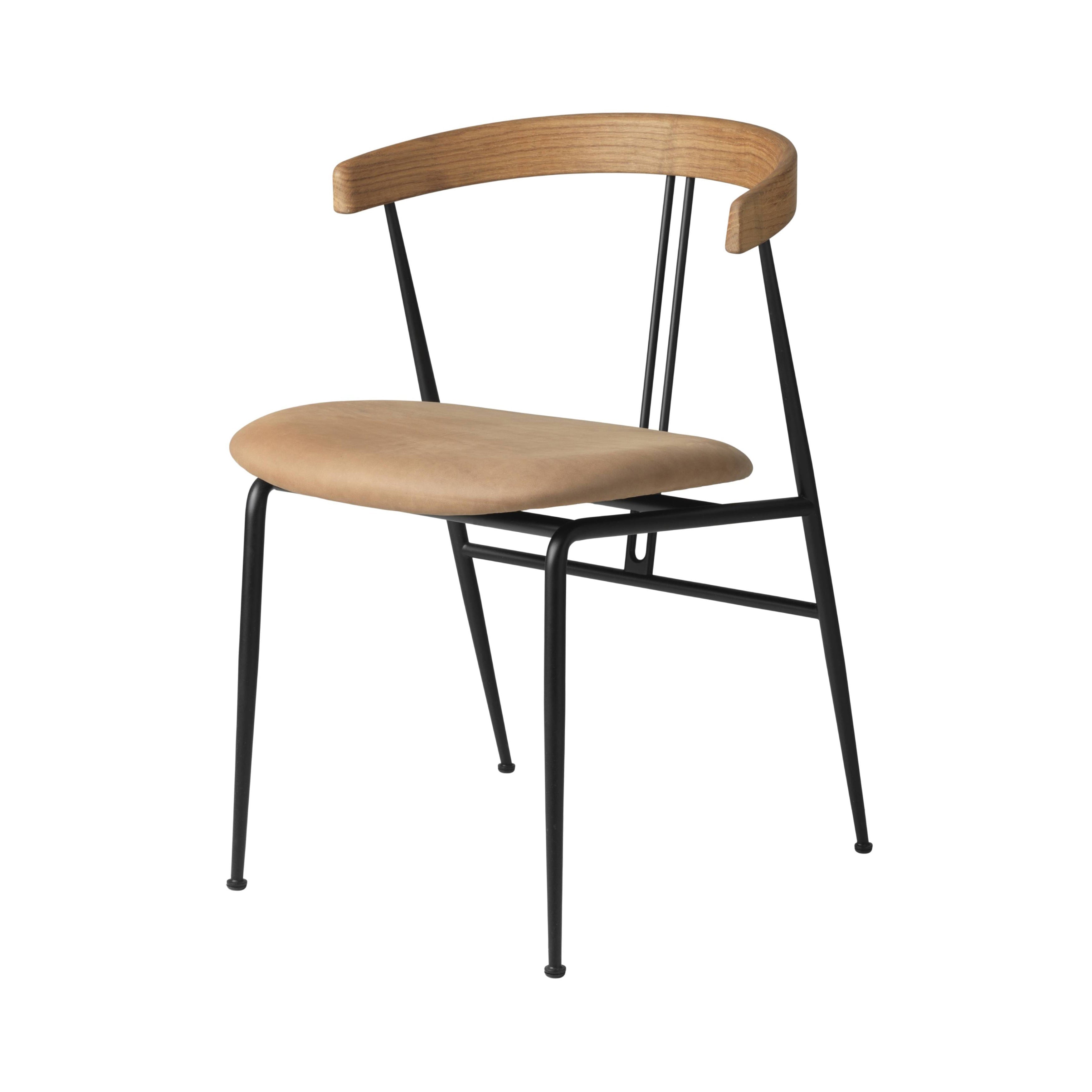 Violin Dining Chair: Seat Upholstered + Oiled Oak