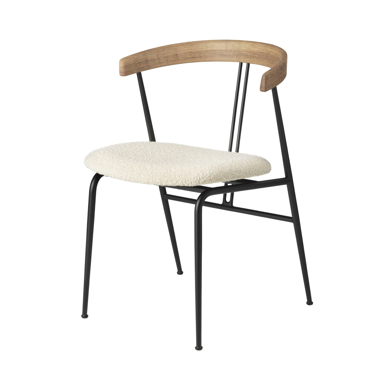 Violin Dining Chair: Seat Upholstered + Oiled Oak