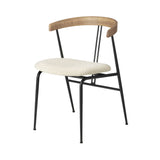 Violin Dining Chair: Seat Upholstered + Oiled Oak
