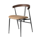 Violin Dining Chair: Seat Upholstered + Oiled American Walnut