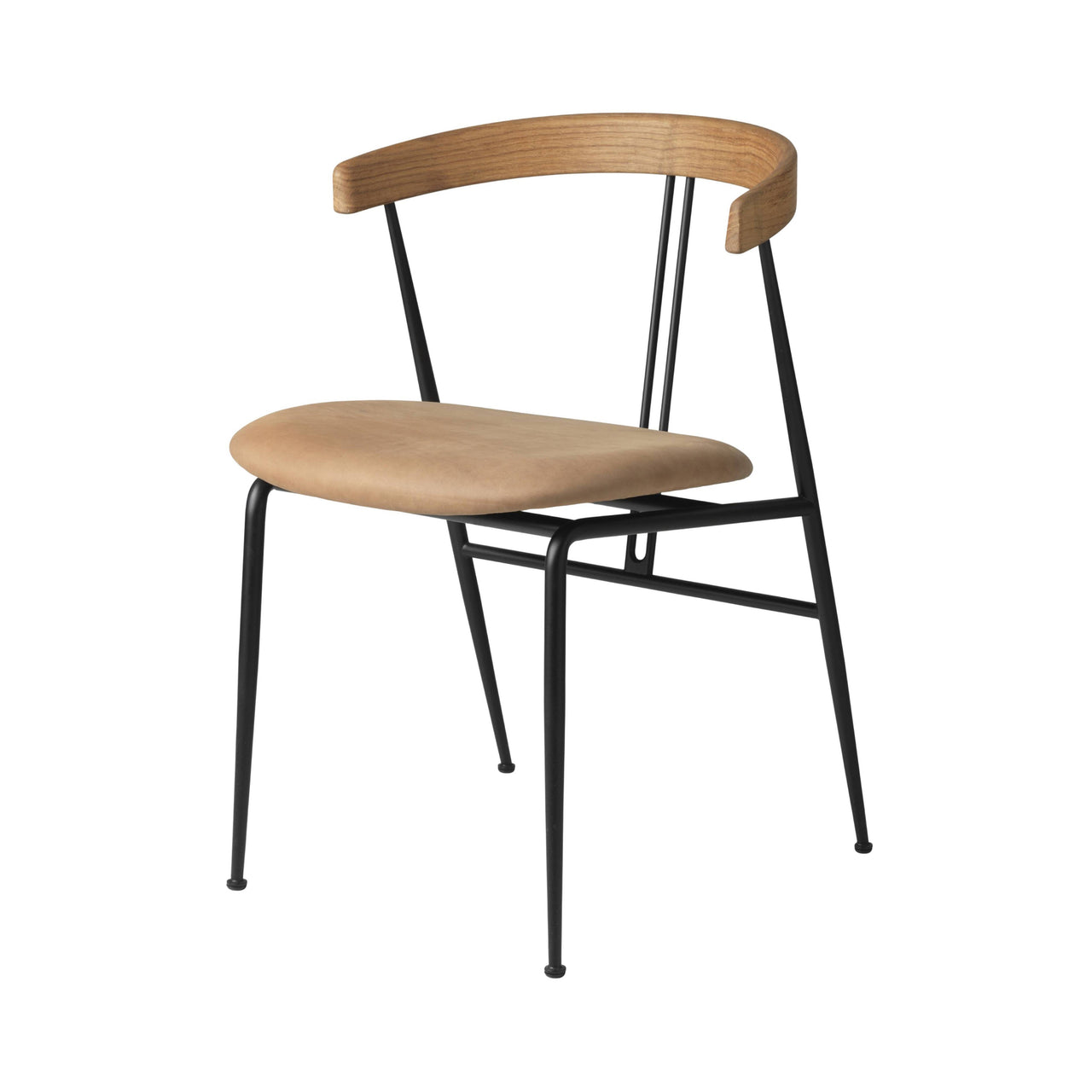 Violin Dining Chair: Seat Upholstered + Oiled Oak