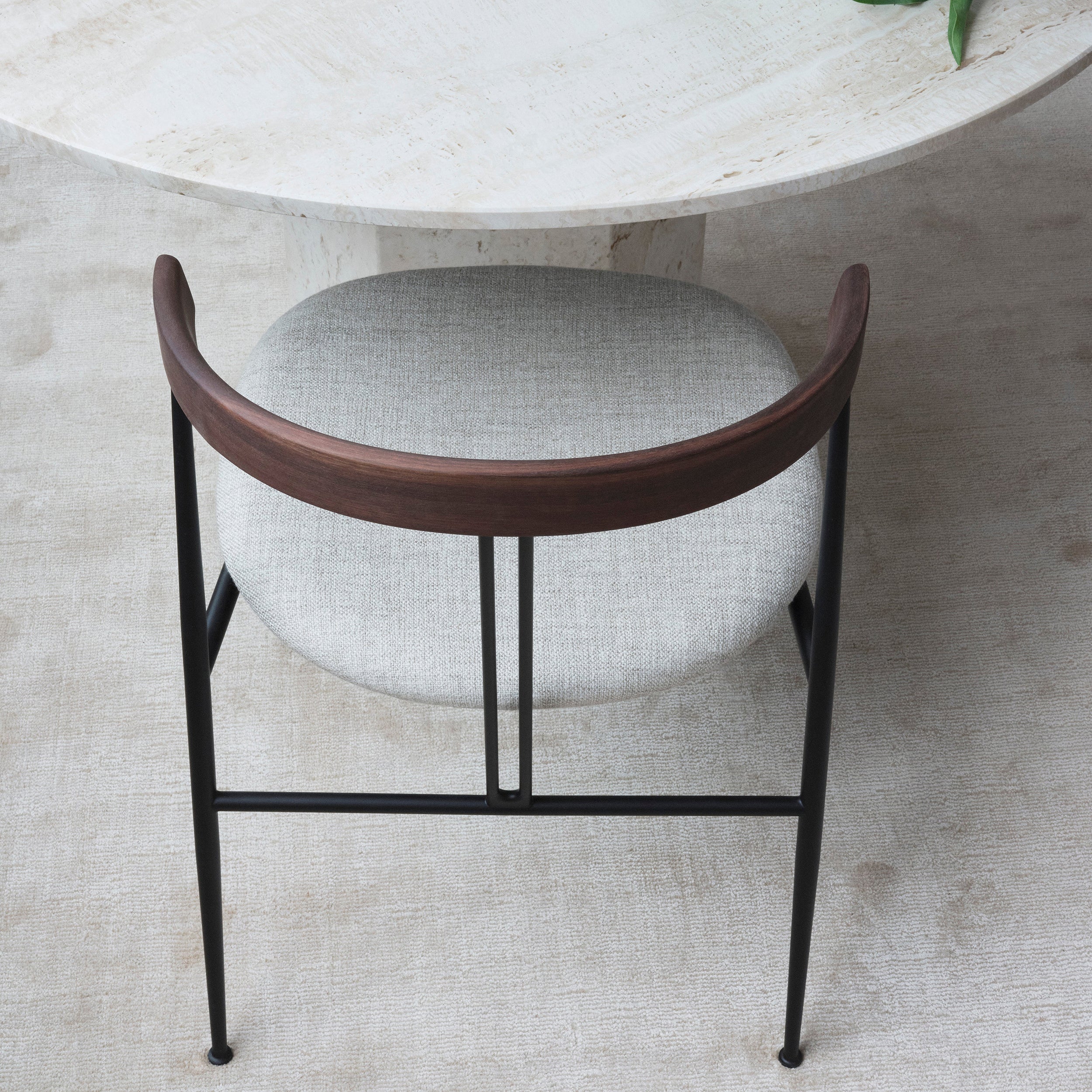 Violin Dining Chair: Seat Upholstered + LS