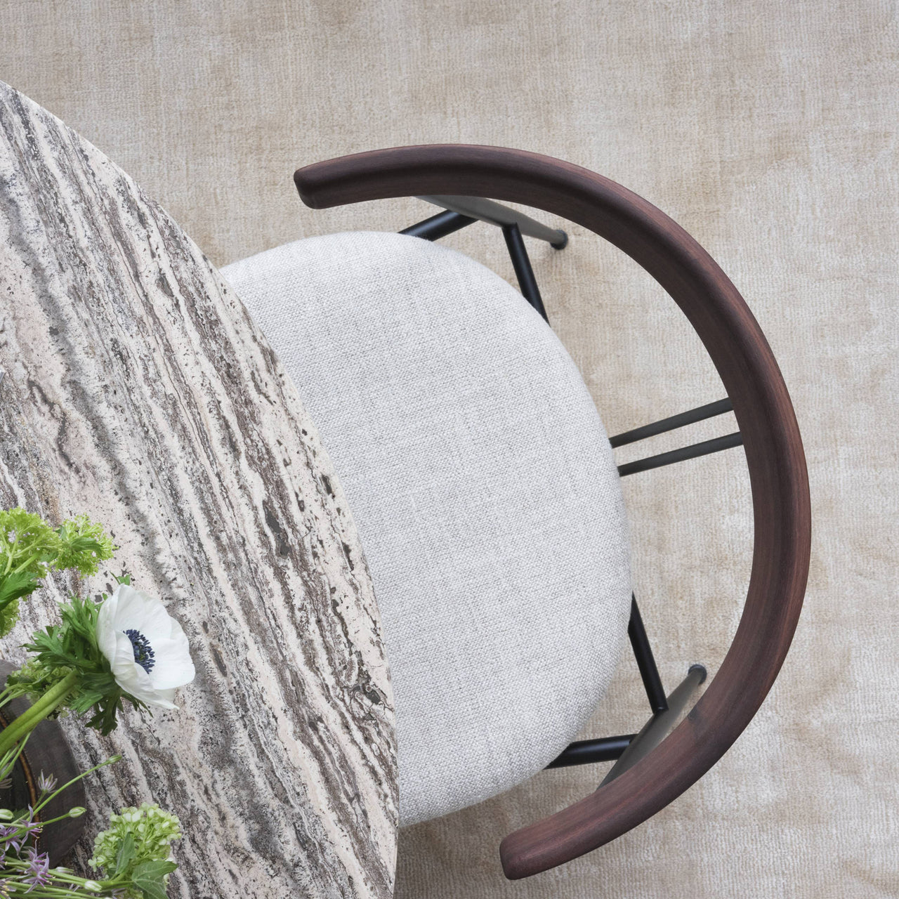 Violin Dining Chair: Seat Upholstered + LS