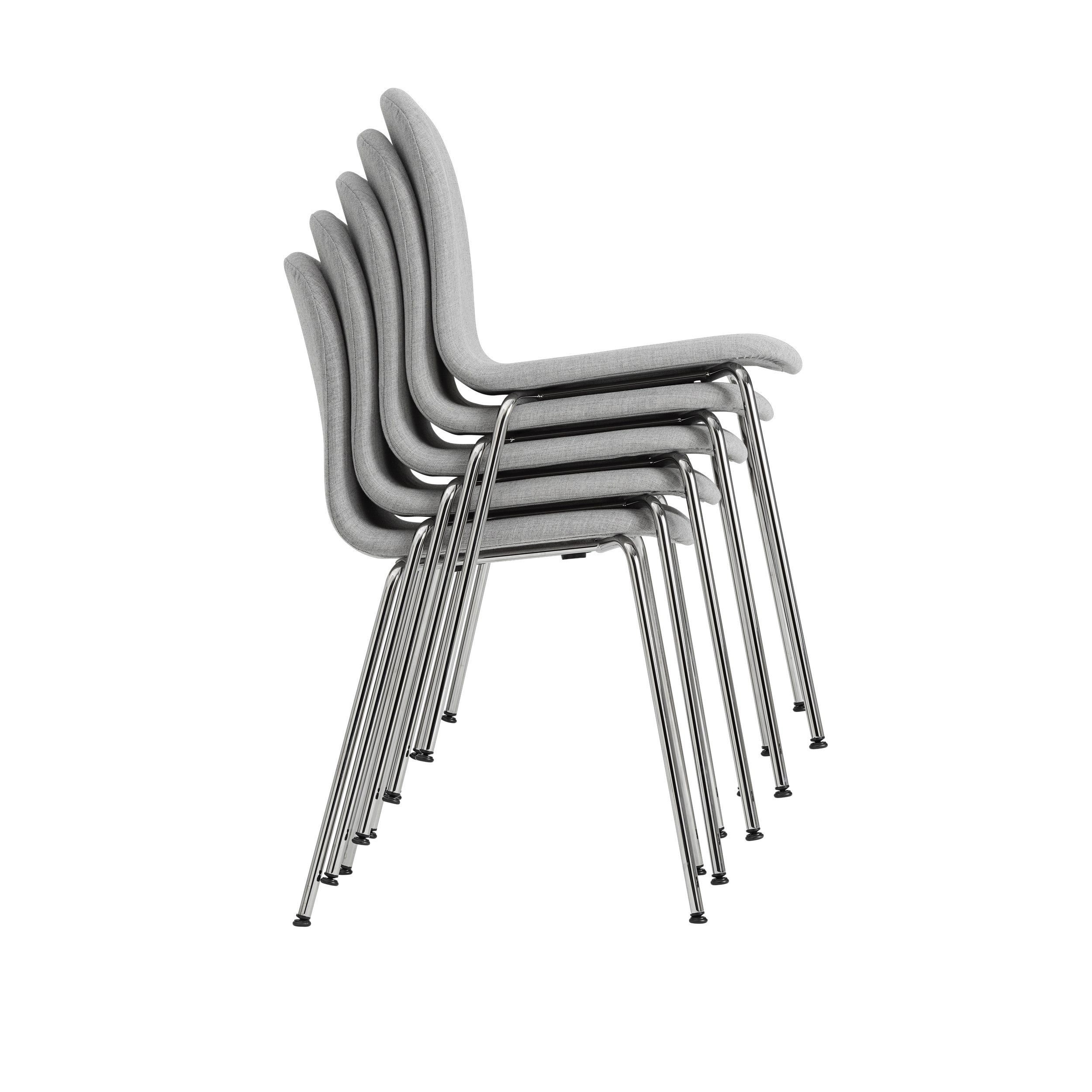 Visu Chair: Tube Base with Linking Device + Upholstered