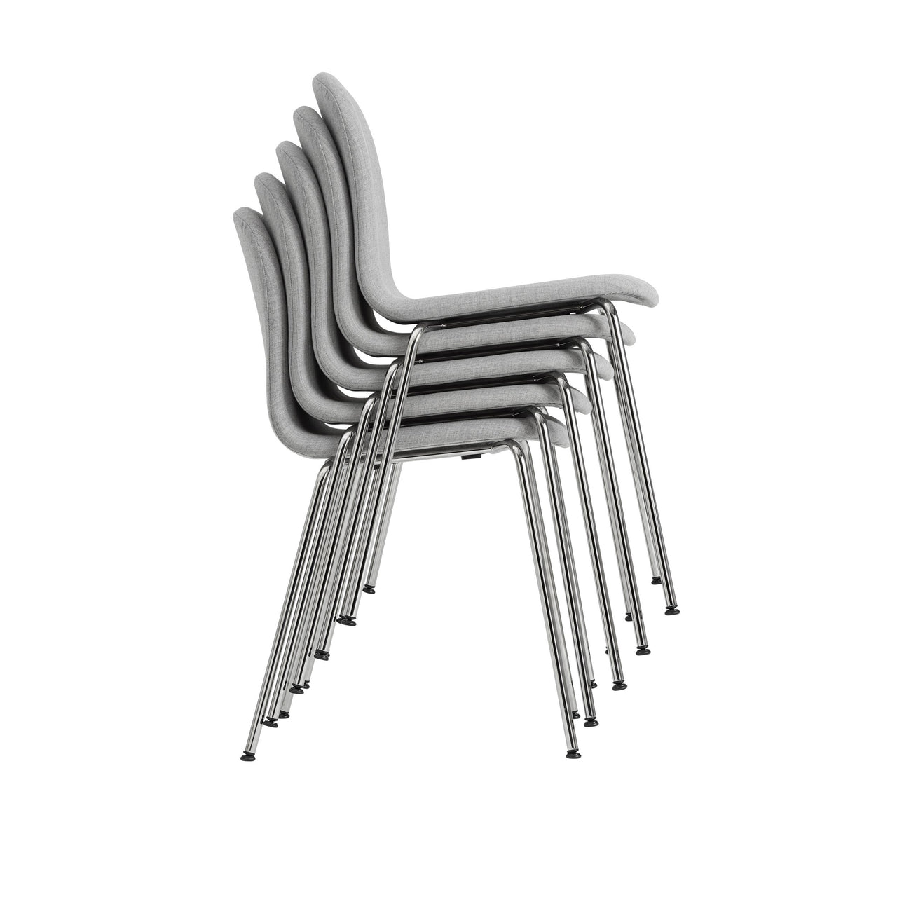 Visu Chair: Tube Base with Linking Device + Upholstered