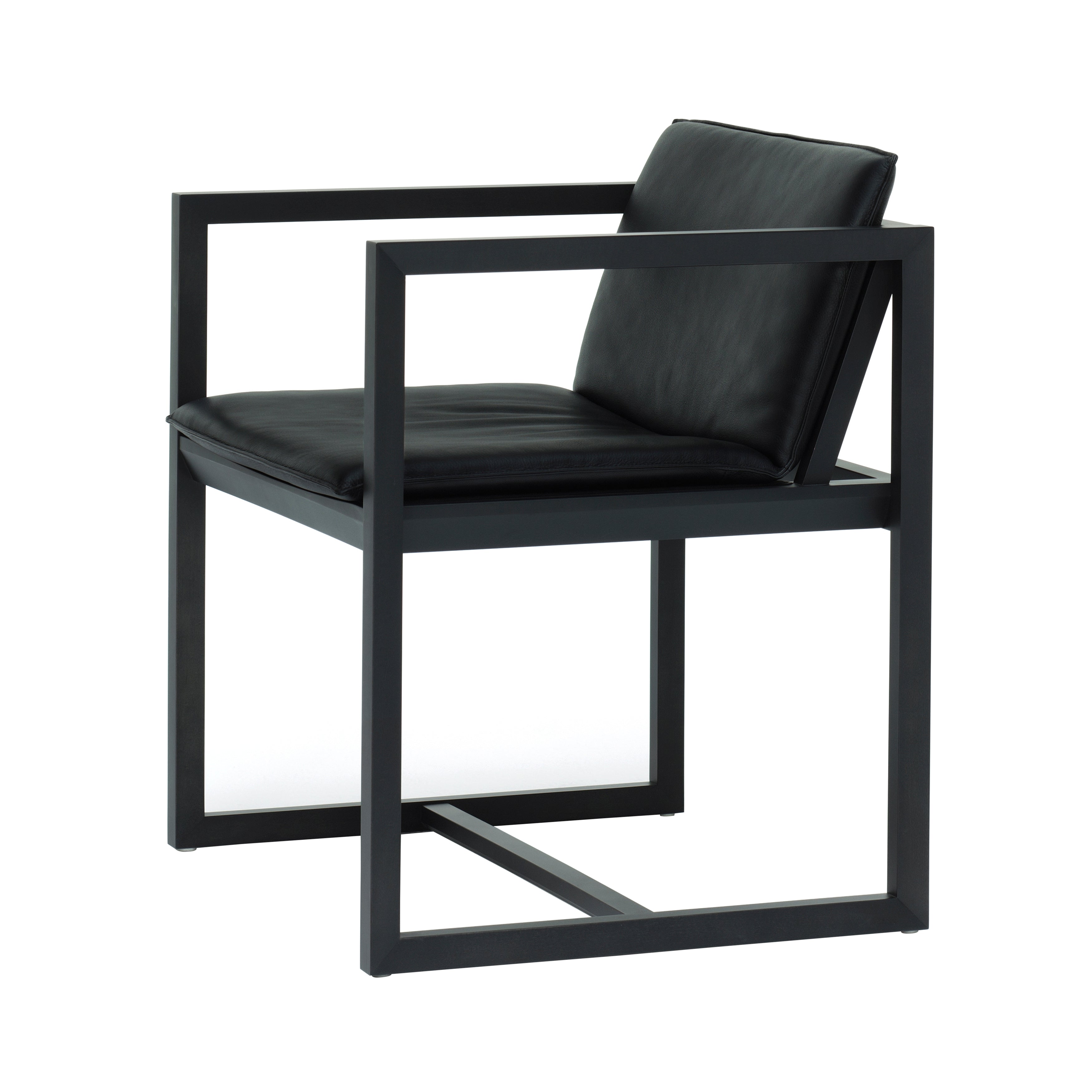 Ren Chair: Black Oak + Black Leather