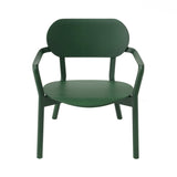 Castor Low Chair: Moss Green Oak + Without Pad