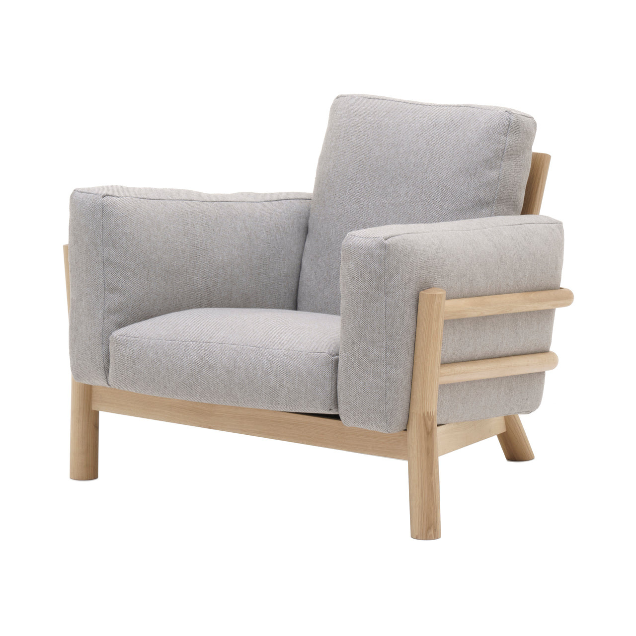 Castor Sofa 1 Seater: Pure Oak