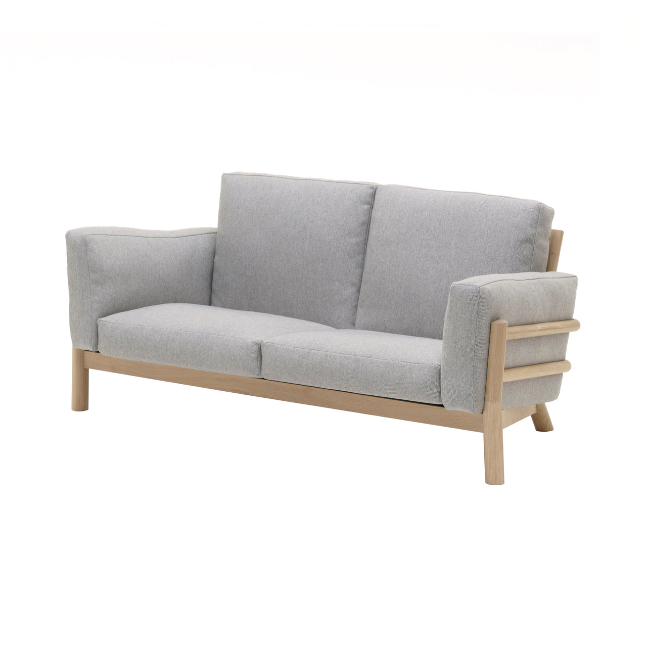 Castor Sofa 2 Seater: Pure Oak