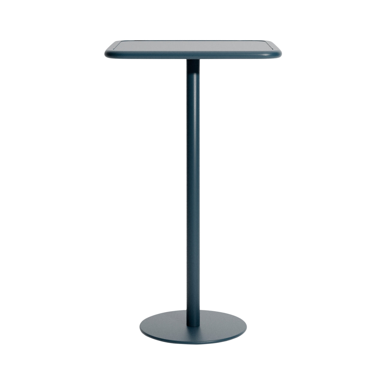 Week-End Bistro High Table: Square + Grey Blue