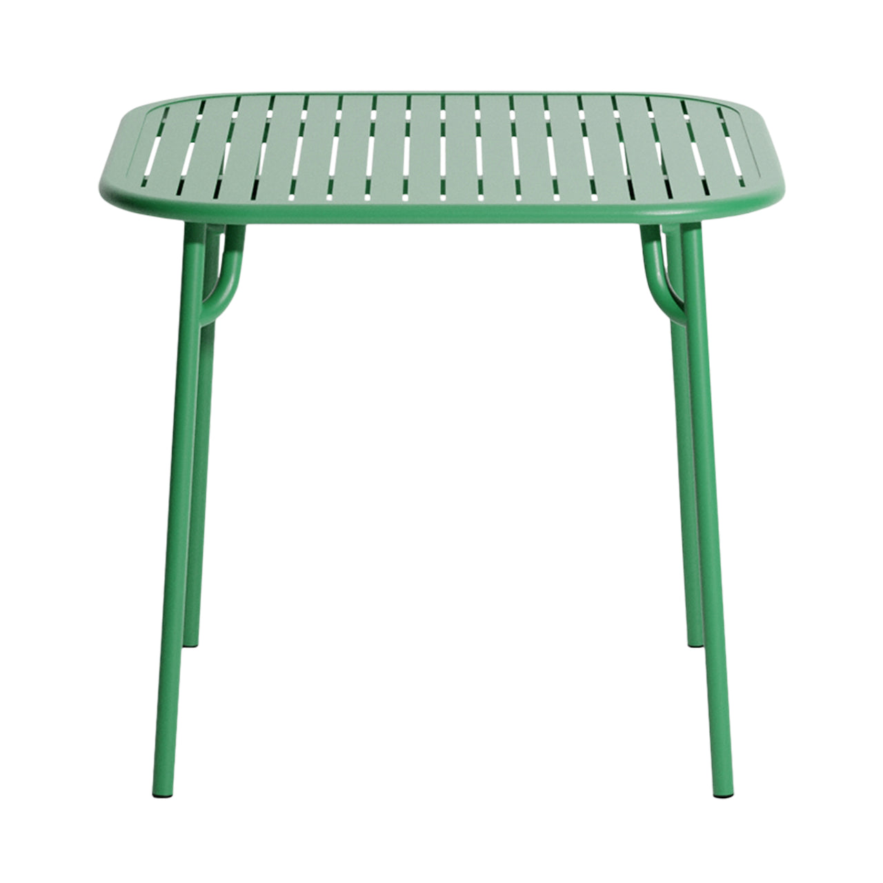 Week-End Square Dining Table with Slats: Mint Green