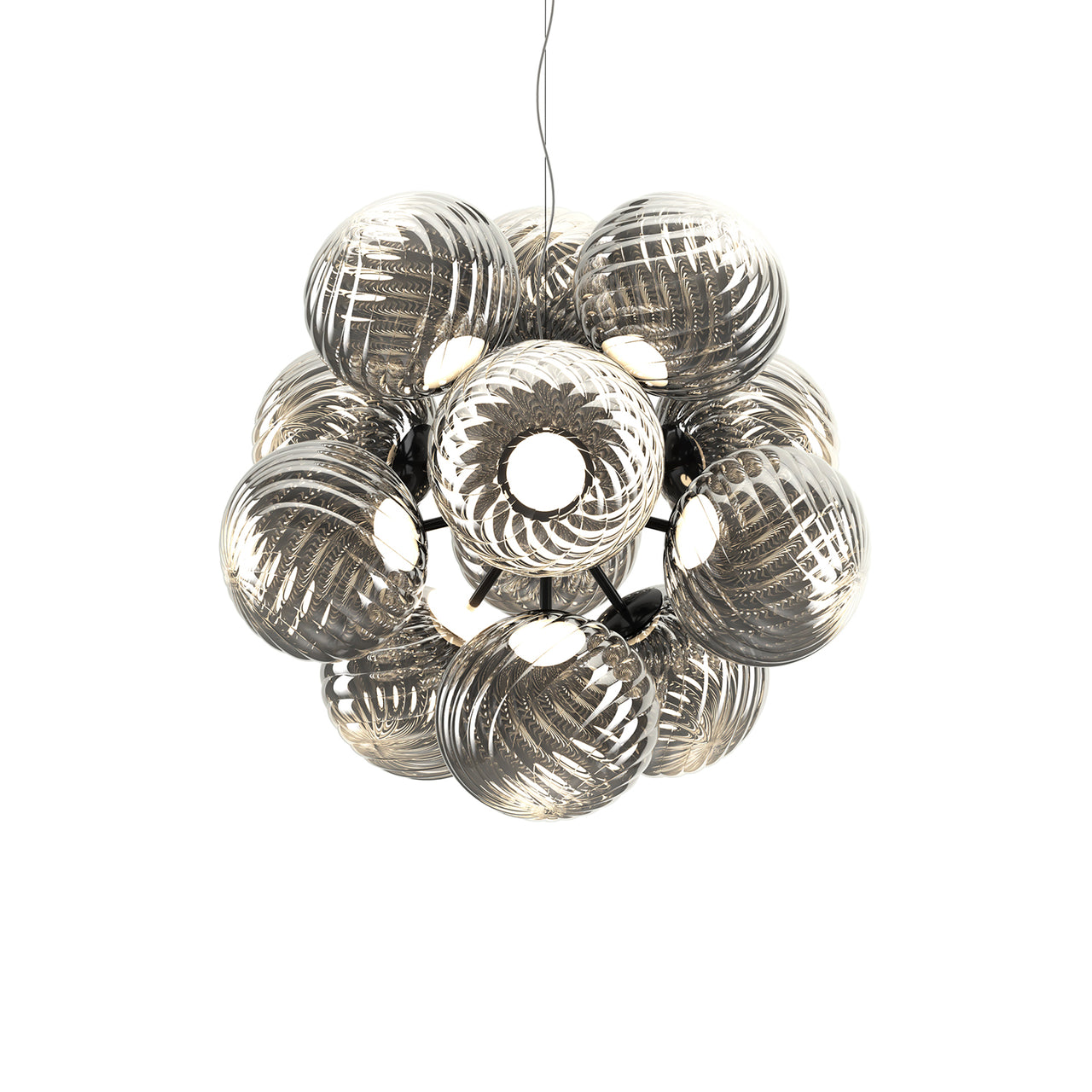Whirl Brust Chandelier: Silver