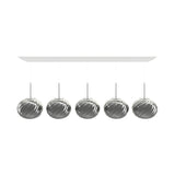 Whirl Linear Pendant Lamp: Silver