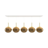 Whirl Linear Pendant Lamp: Gold
