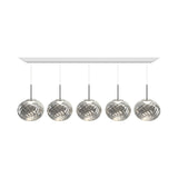 Whirl Linear Pendant Lamp: Silver