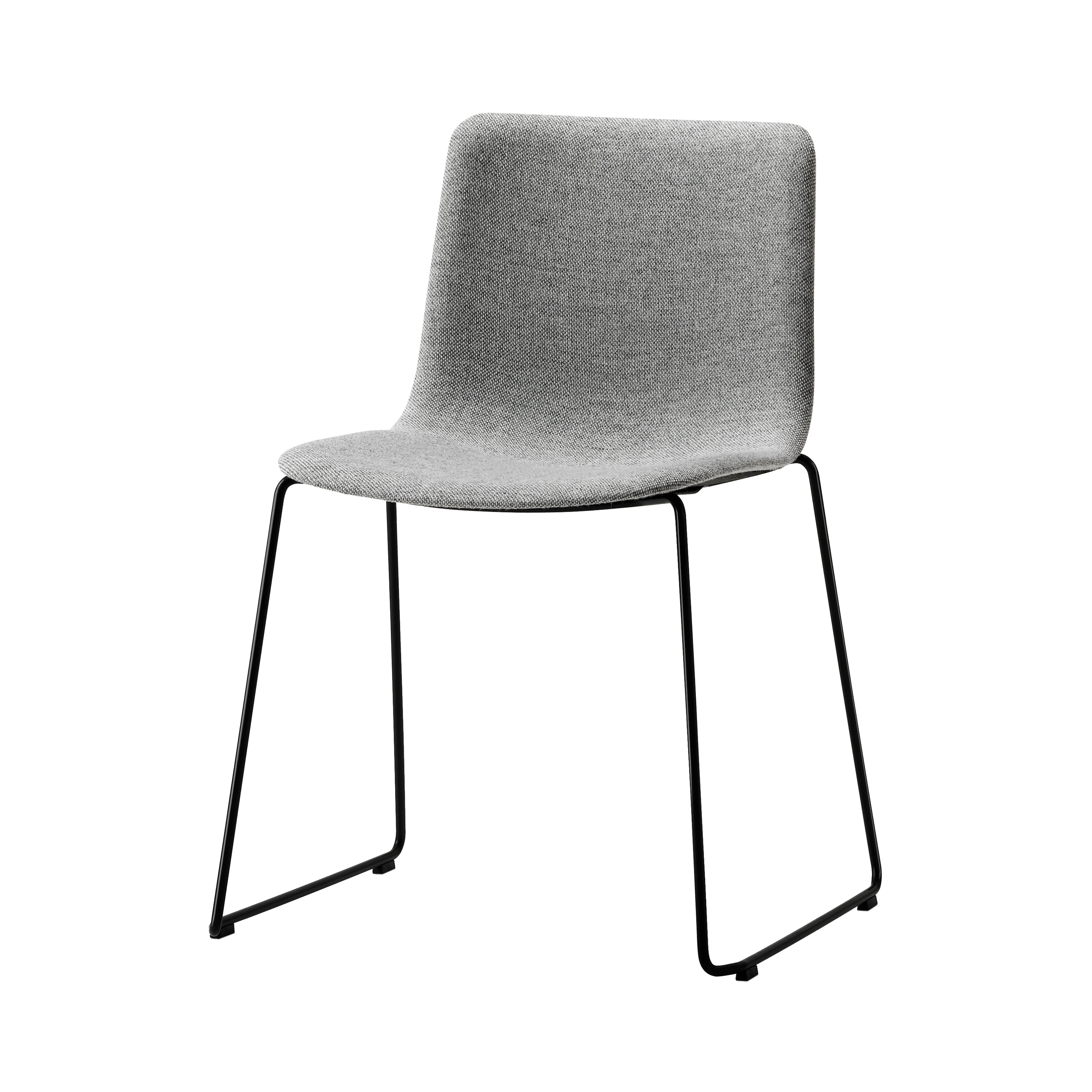 Pato Sledge Chair: Fully Upholstered + Black