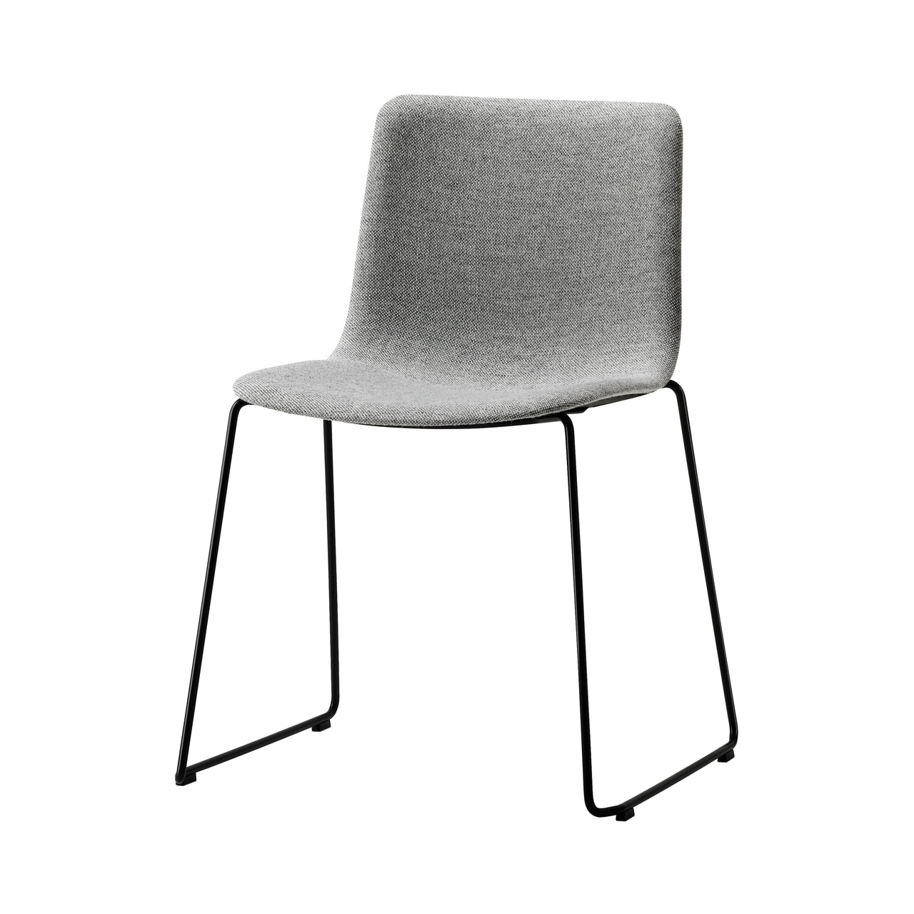 Pato Sledge Chair: Fully Upholstered + Black