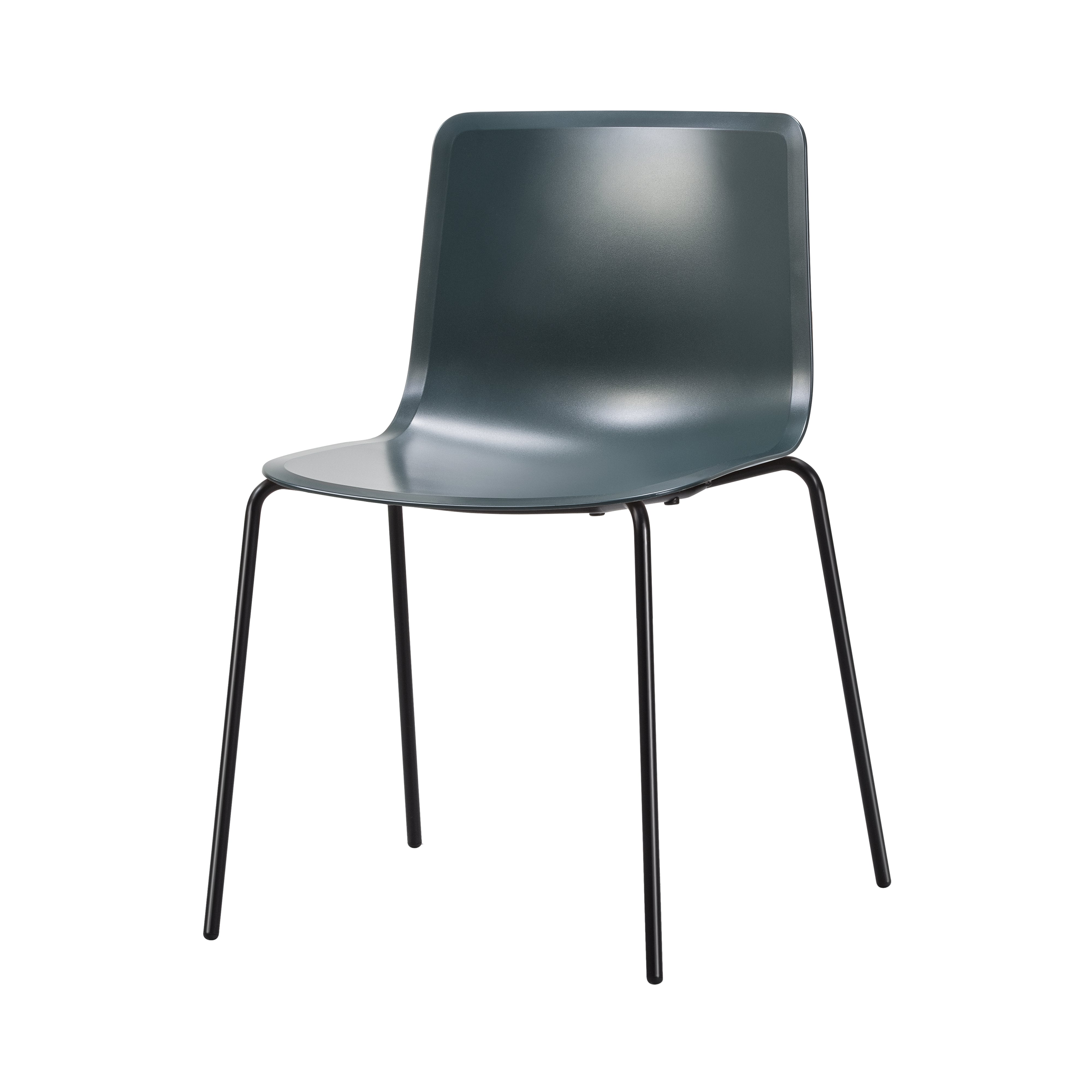 Pato Chair: Stacking + Without Arm + Ancient Green + Black