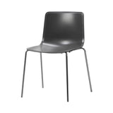 Pato Chair: Stacking + Without Arm + Dark Grey + Chrome