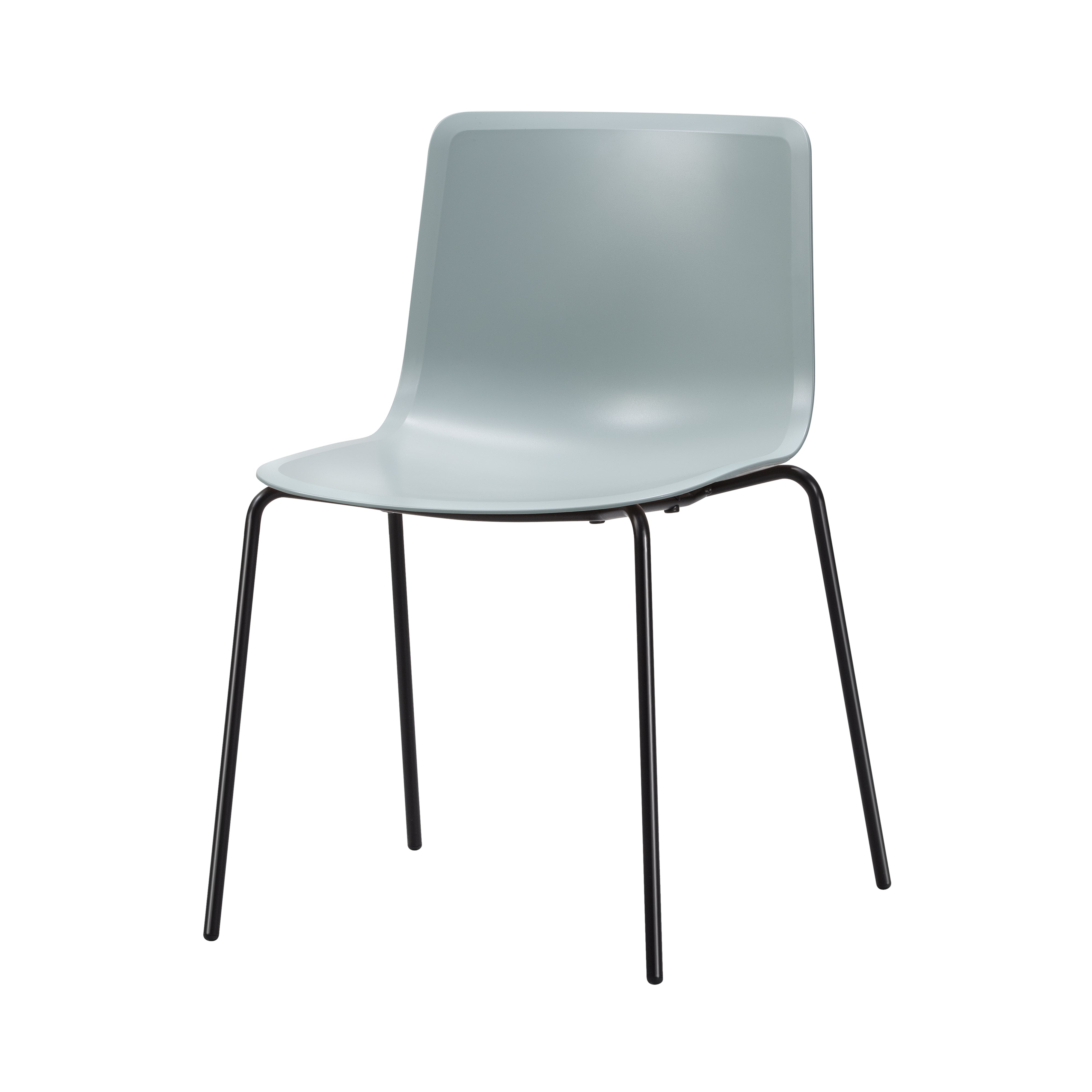 Pato Chair: Stacking + Without Arm + Ocean + Black