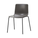 Pato Chair: Stacking + Without Arm + Quartz Grey + Black