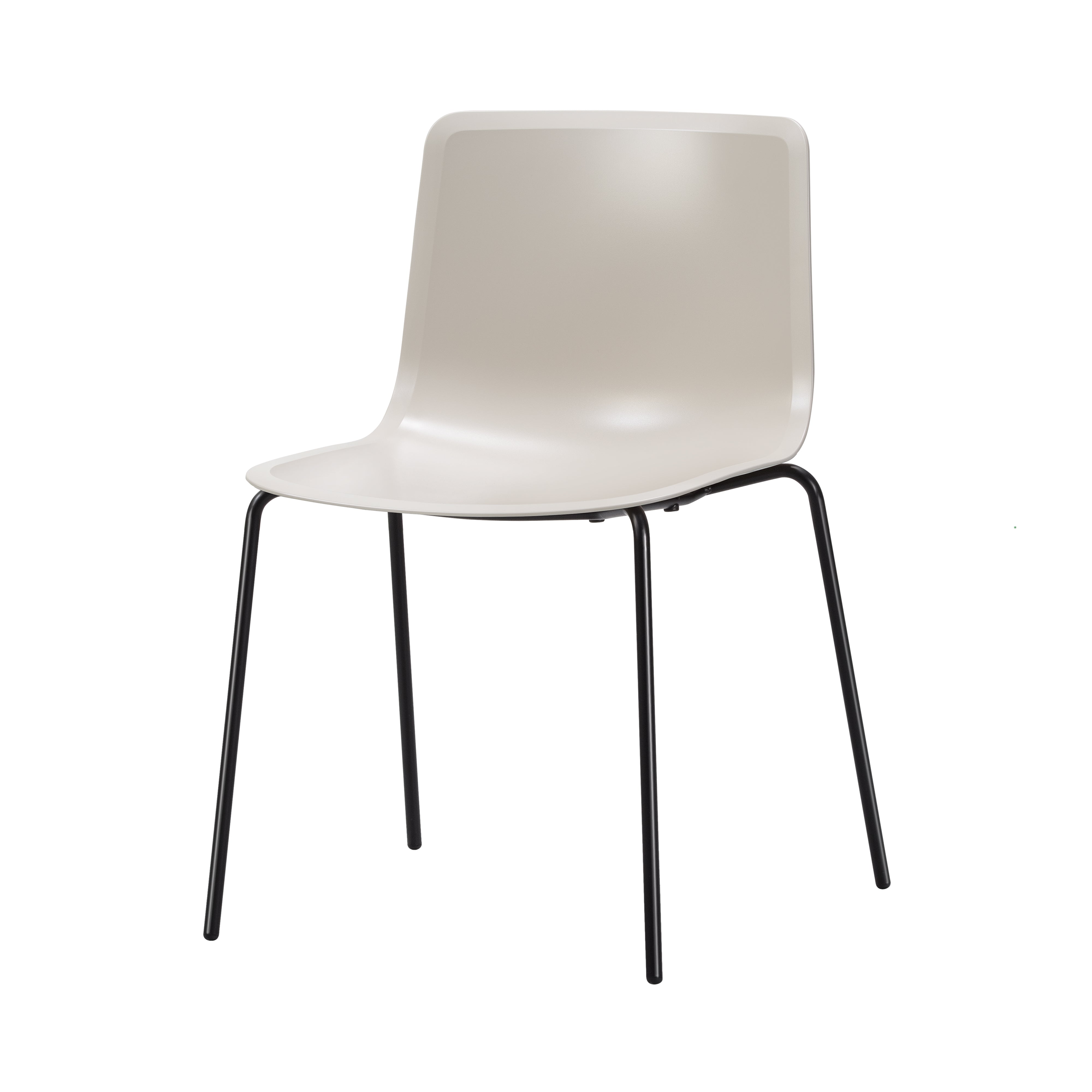 Pato Chair: Stacking + Without Arm + Sand + Black