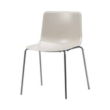 Pato Chair: Stacking + Without Arm + Sand + Chrome