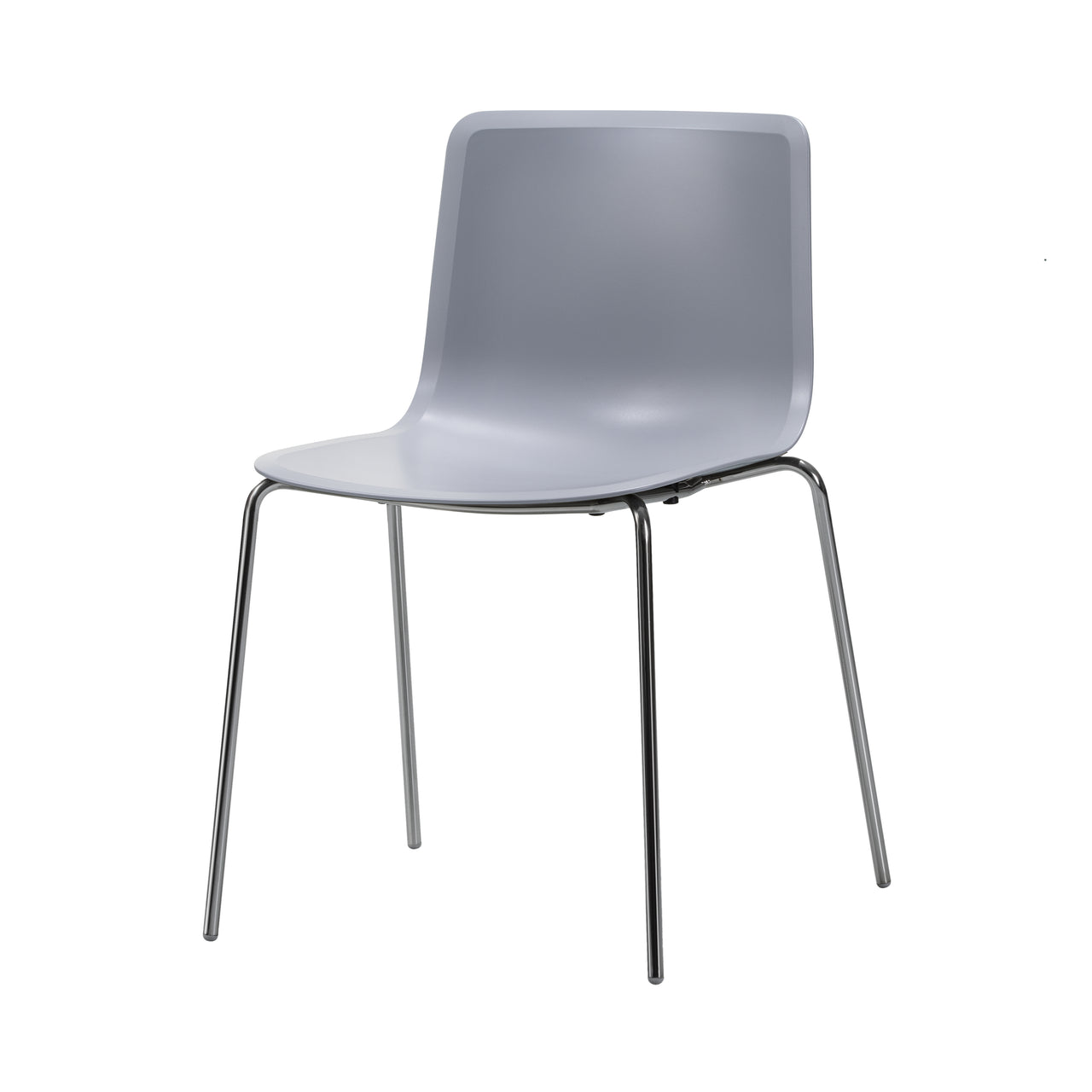 Pato Chair: Stacking + Without Arm + Stone + Chrome