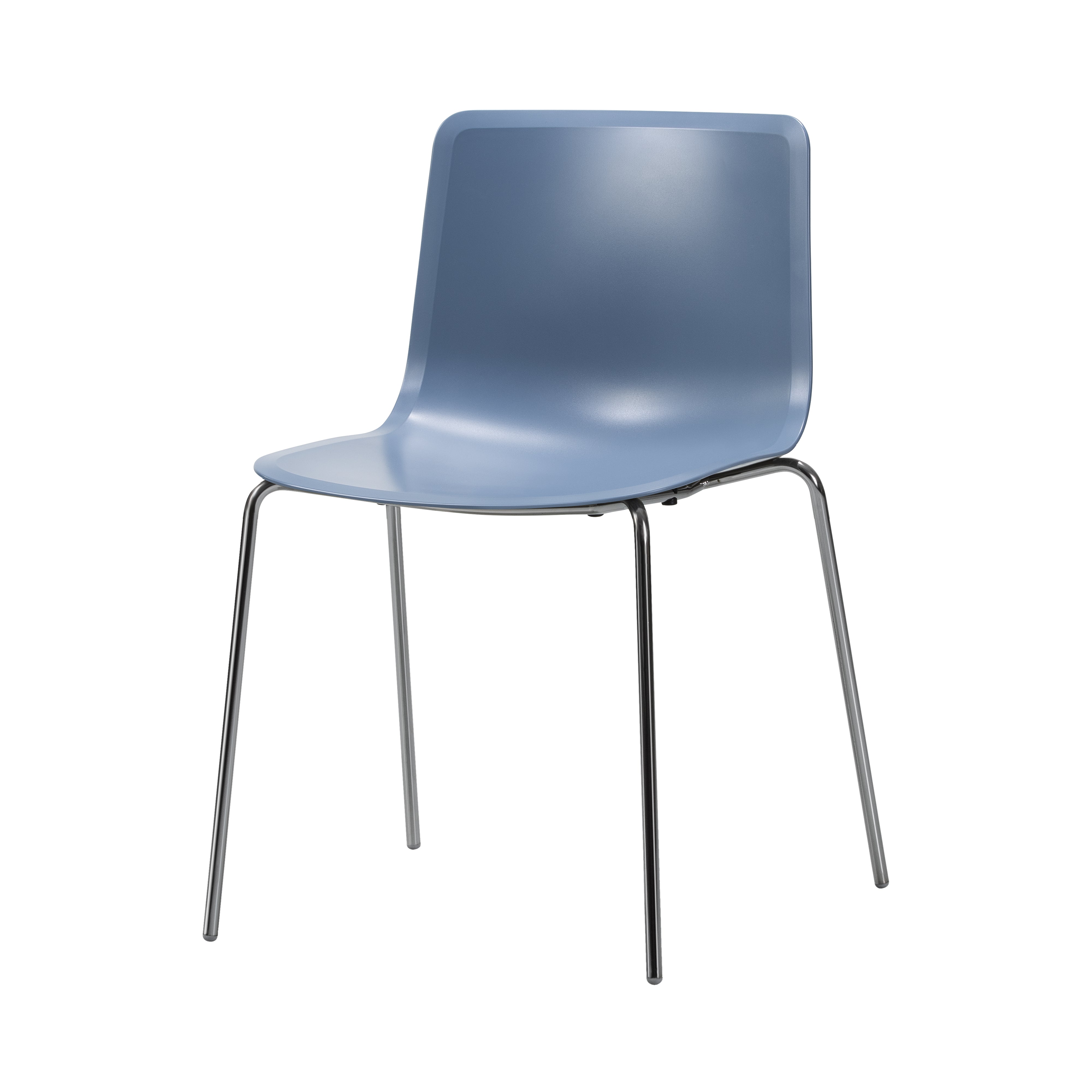 Pato Chair: Stacking + Without Arm + Storm + Chrome