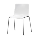 Pato Chair: Stacking + Without Arm + White + Chrome