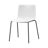 Pato Chair: Stacking + Without Arm + White + Black