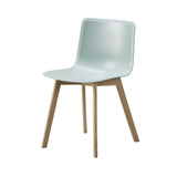 Pato Wood Base Chair: Ocean + Lacquered Oak