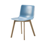 Pato Wood Base Chair: Storm + Lacquered Oak