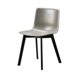 Pato Wood Base Chair: Quartz Grey + Black Lacquered