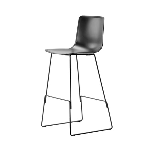 Pato Bar + Counter Stool: Sledge Base + Bar + Black + Black