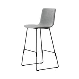 Pato Bar + Counter Stool: Sledge Base + Fully Upholstered + Bar + Black