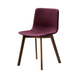 Pato Wood Base Chair: Fully Upholstered + Smoked Stained Oak