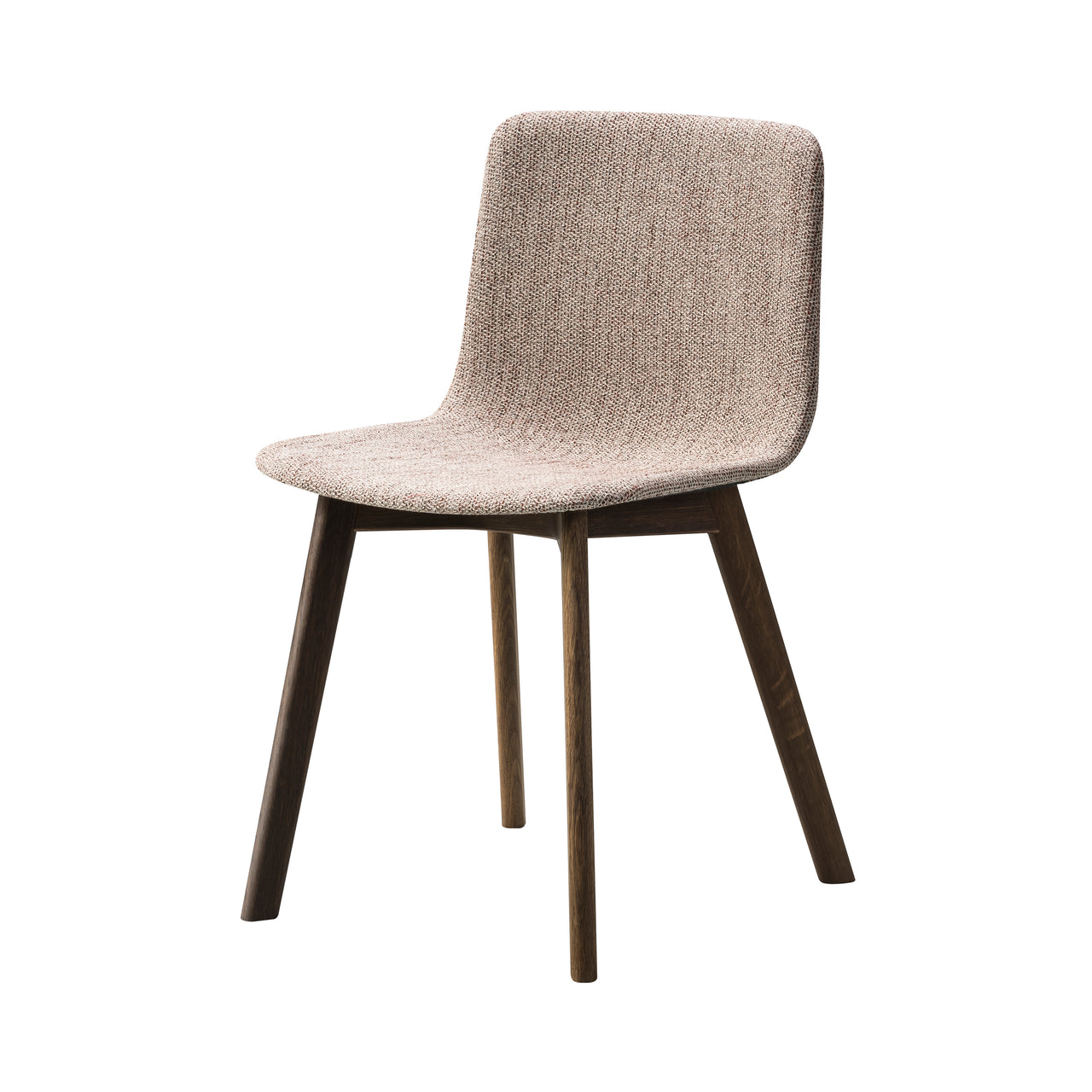 Pato Wood Base Chair: Fully Upholstered + Smoked Stained Oak