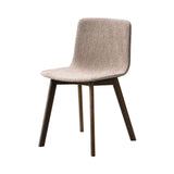 Pato Wood Base Chair: Fully Upholstered + Smoked Stained Oak